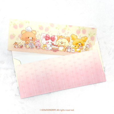 [GO48] Gowoongrim Strawberry Cake Party Postcard/Envelope Set