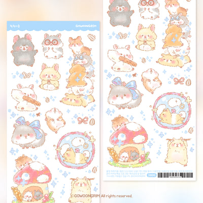 [GO44] NEW Gowoongrim 'Small Cutie Animals' Sticker Pack (Singles/Pack)