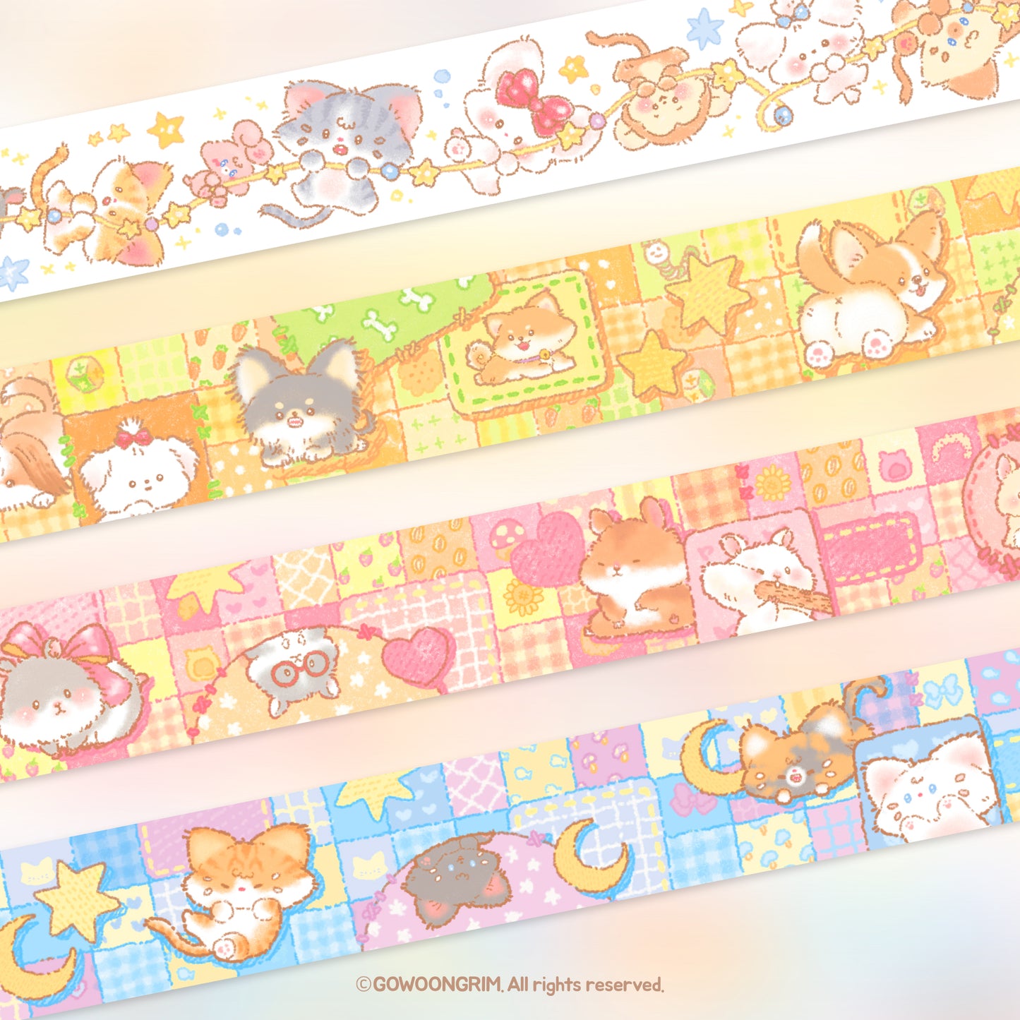 [GO46] NEW Gowoongrim 'Small Cutie Animals' Masking Tape Pack (Singles/Pack)