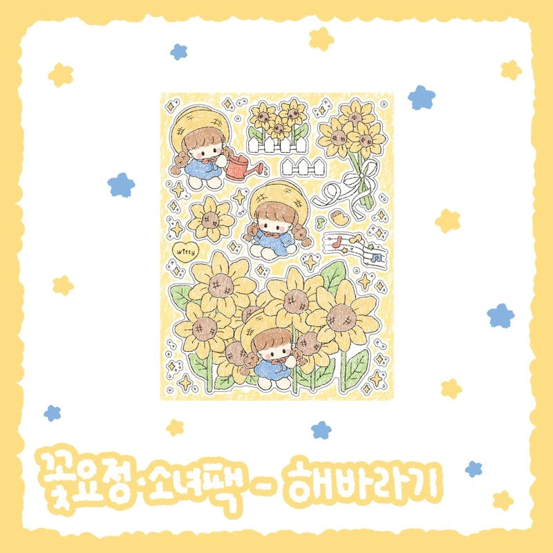 [DC39] Danchoo Flower Fairy Girl Sticker Pack (Pack/Singles)