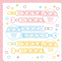 [LT08] DISCOUNT DESK Lita Planet Bunny Key Strap Masking Tape - Light/Dark/Pink