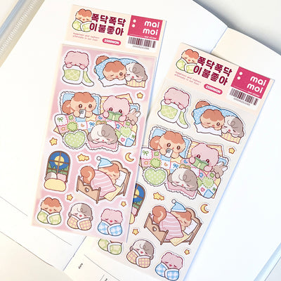 [MM10] Maimoi 'Fluffy Fluffly I love Blanket' Sticker Sheet