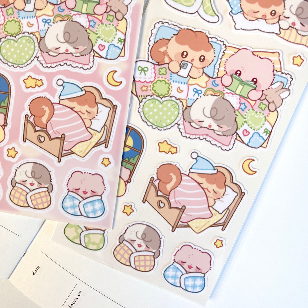 [MM10] Maimoi 'Fluffy Fluffly I love Blanket' Sticker Sheet