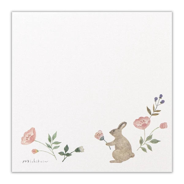 [NK01] Nuku Memo Pad - Bunny Flowers