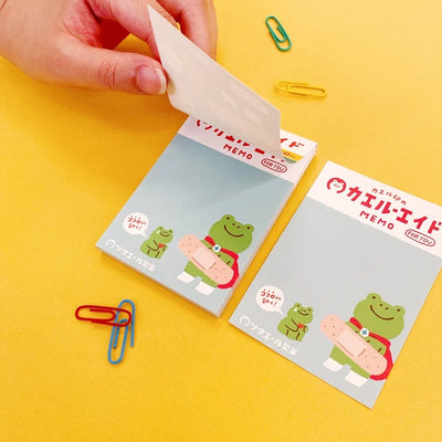 [FR03] DISCOUNT DESK Furukwashiko Mini Memo Pad - Frog Bandaid *(LASTONE)