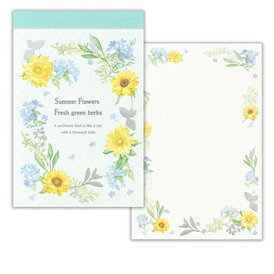 [NB06] Summer Letter Paper Pad - Summer Sunflower