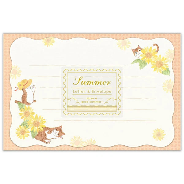 [NB07] Summer Mini Letter Set - Sunflower Cat