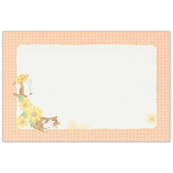 [NB07] Summer Mini Letter Set - Sunflower Cat