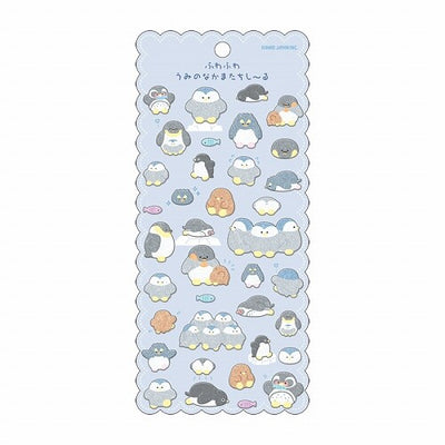 [Kamio Japan] Fuwafuwa Sea Critters Sticker Sheet (options)