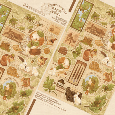 [DD12] Dear Dolly Acorn Forest Mail Courier Sticker Sheet