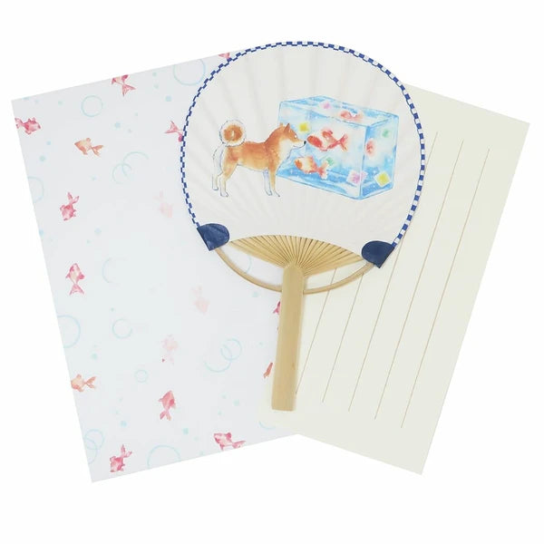 [ACT01] DISCOUNT DESK ACT Summer Fan Letter Set - Shiba & Goldfish