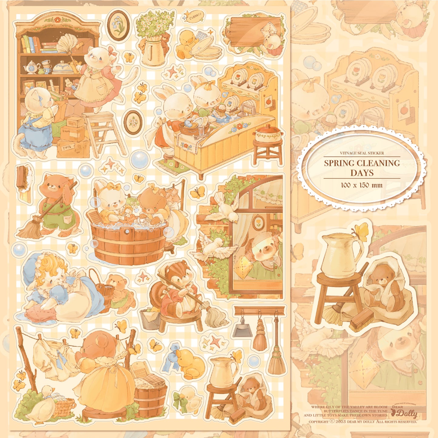 [DD15] Dear Dolly Spring Cleaning Days Sticker Sheet