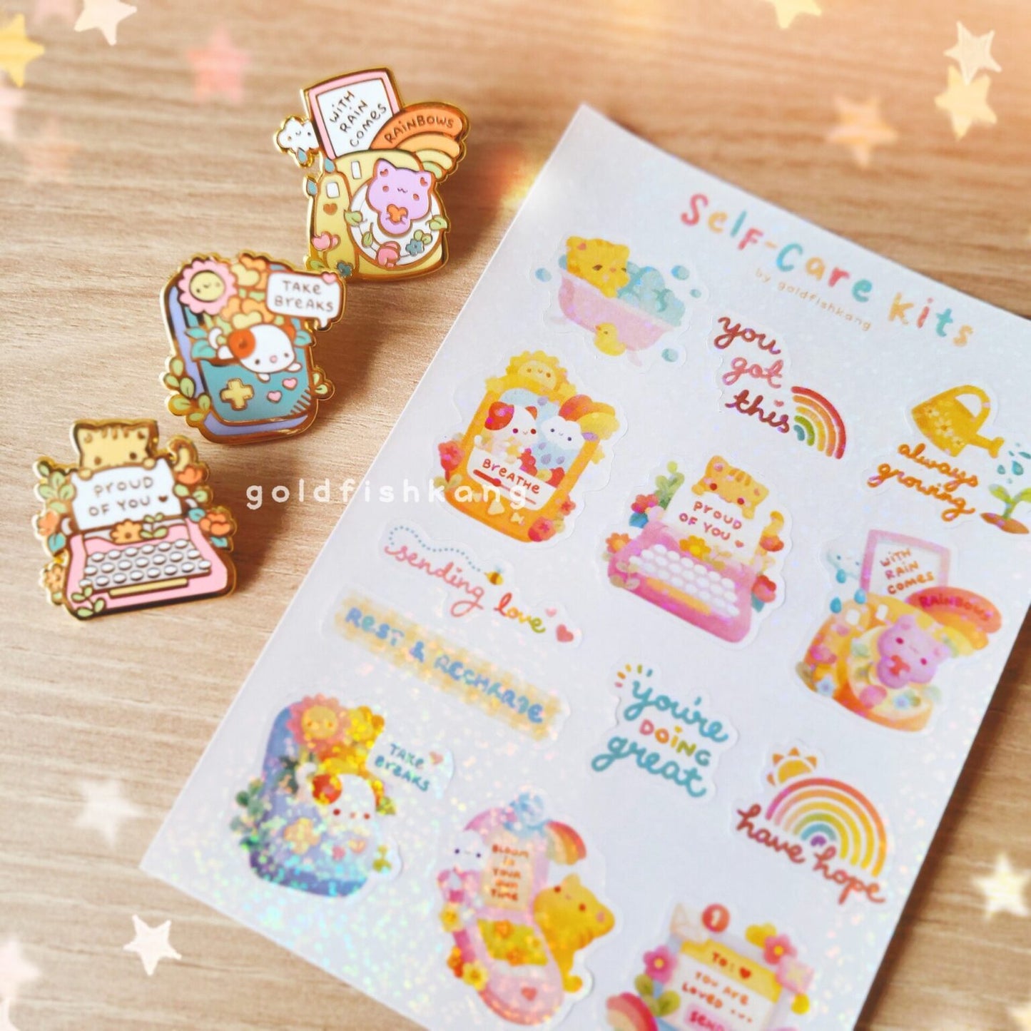 [GK05] Goldfishkang Self-Care Kits Sticker Sheet