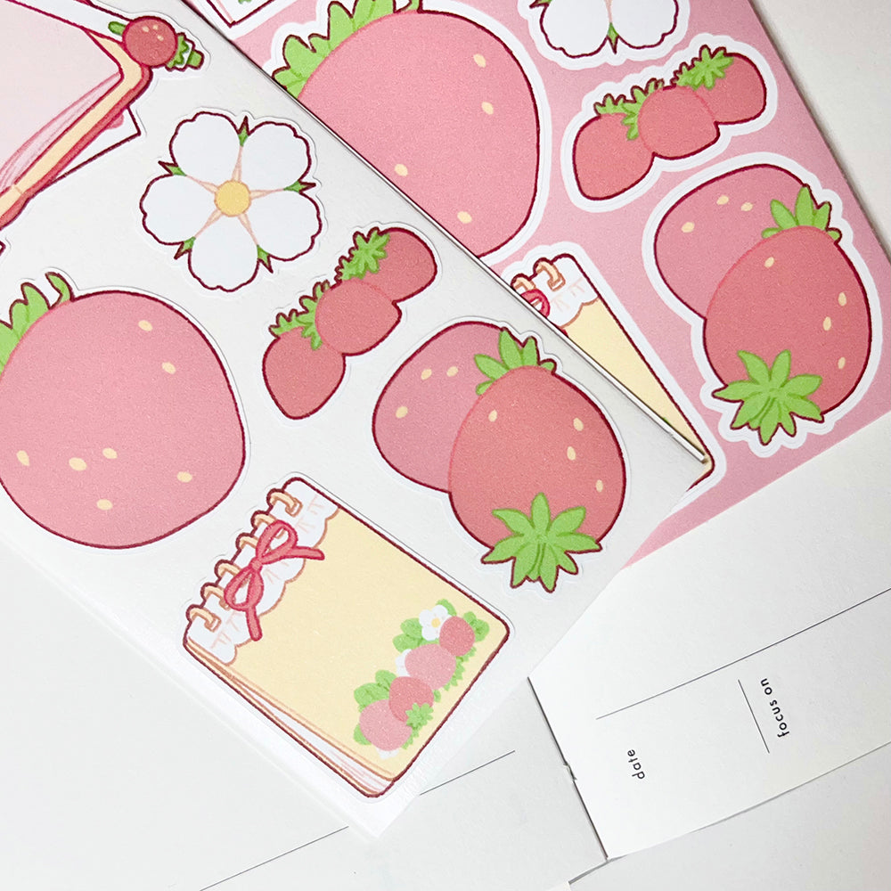 [MM21] Maimoi 'Strawberry Memo' Sticker Sheet