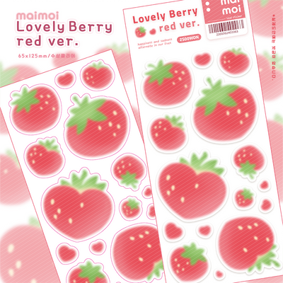 [MM22] Maimoi 'Lovely Berry' Sticker Sheet (Red/Pink)