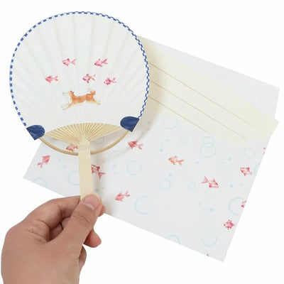 [ACT01] DISCOUNT DESK ACT Summer Fan Letter Set - Shiba & Goldfish