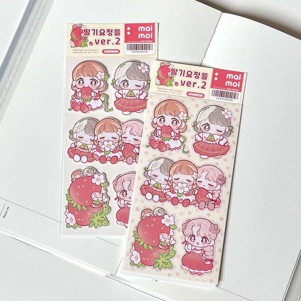 [MM24] Maimoi 'Strawberry Fairies' Sticker Sheet (ver.1/ver.2)