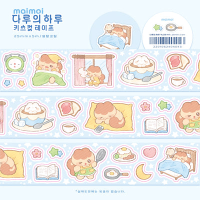 [MM29] Maimoi 'Daru's Day' Kisscut Masking Tape 25mm x 5m