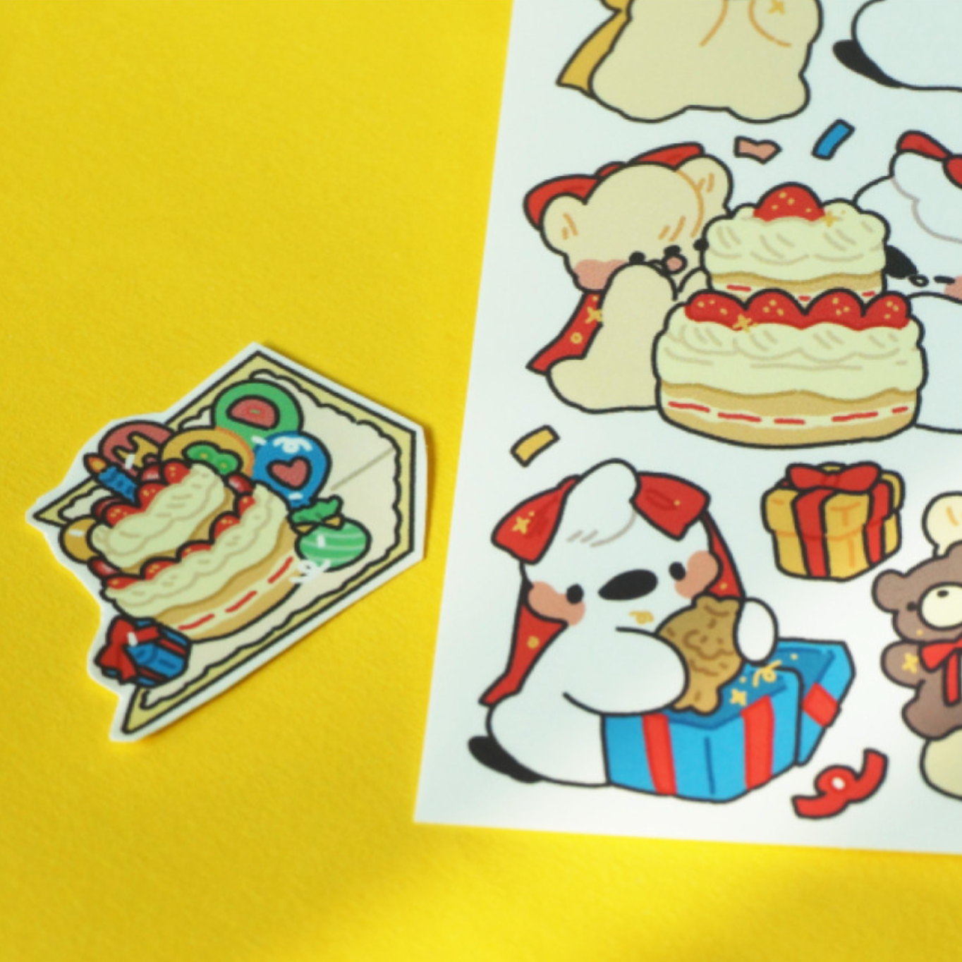 [MM27] Mong Mong Space Birthday Pinu Self-cut Sticker Pack