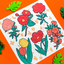 [MM21] DISCOUNT DESK Mong Mong Space Red Flowers Self-cut Sticker Pack