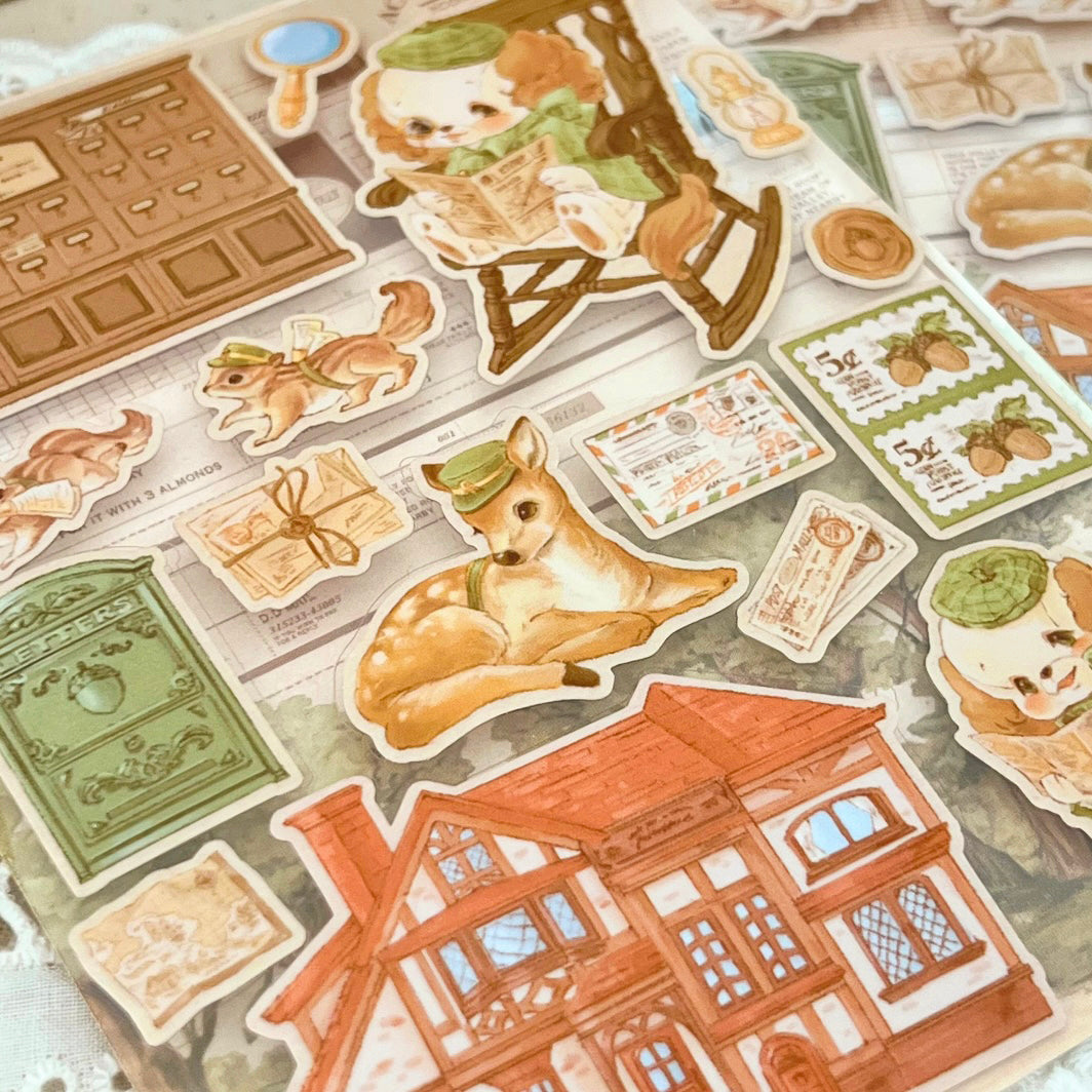 [DD13] Dear Dolly Acorn Forest Post Office Sticker Sheet