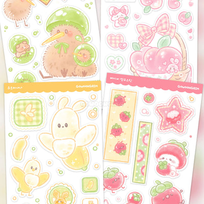 [GO27] Gowoongrim Fruits Seal Sticker Pack (Singles/Pack)