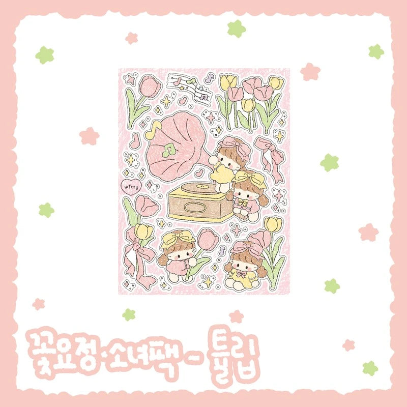 [DC39] Danchoo Flower Fairy Girl Sticker Pack (Pack/Singles)