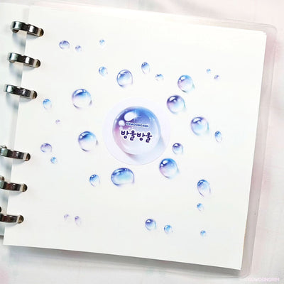 [GO34] Gowoongrim Water Droplets Kisscut Masking Tape