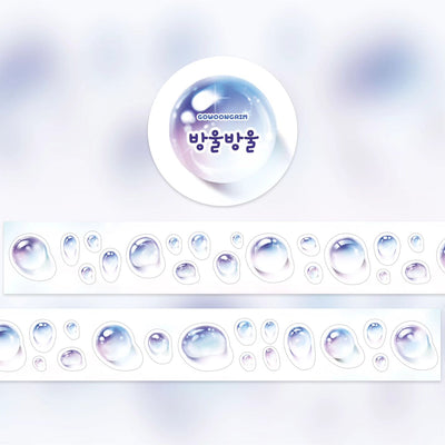 [GO34] Gowoongrim Water Droplets Kisscut Masking Tape