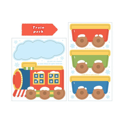 [LT17] DISCOUNT DESK Lita Planet Train Memo Sticker Pack