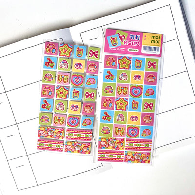 [MM41]  Maimoi 'Kitsch Square Square' Sticker Sheet