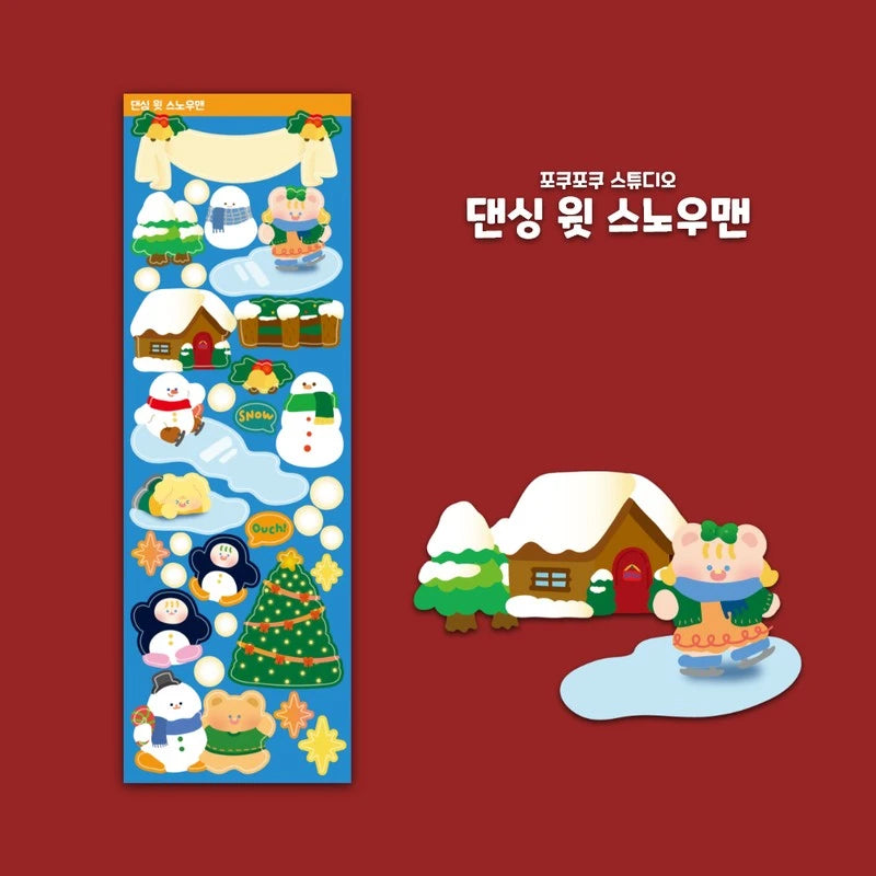 [PO07] Poku Poku Studio 2021 Christmas Sticker Sheet Pack A