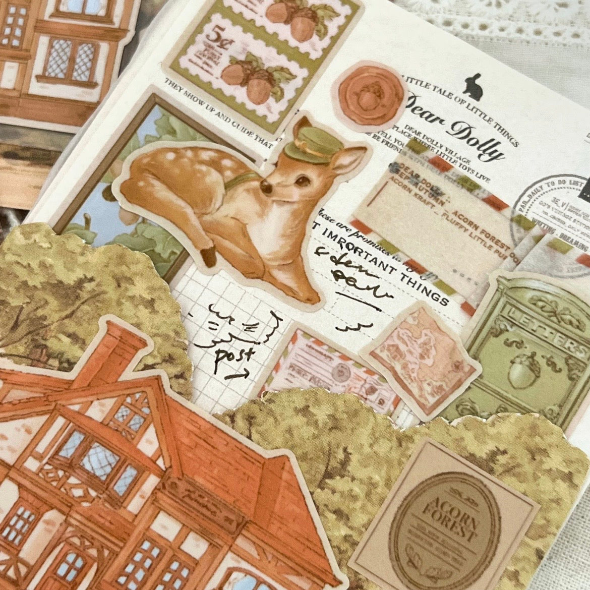 [DD13] Dear Dolly Acorn Forest Post Office Sticker Sheet