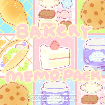 [CW78] NEW RESTOCK Cotton World Bakery Memo Sticker Pack