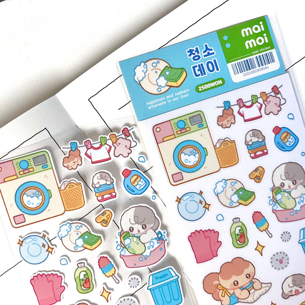 [MM44] Maimoi 'Cleaning Day' Sticker Sheet