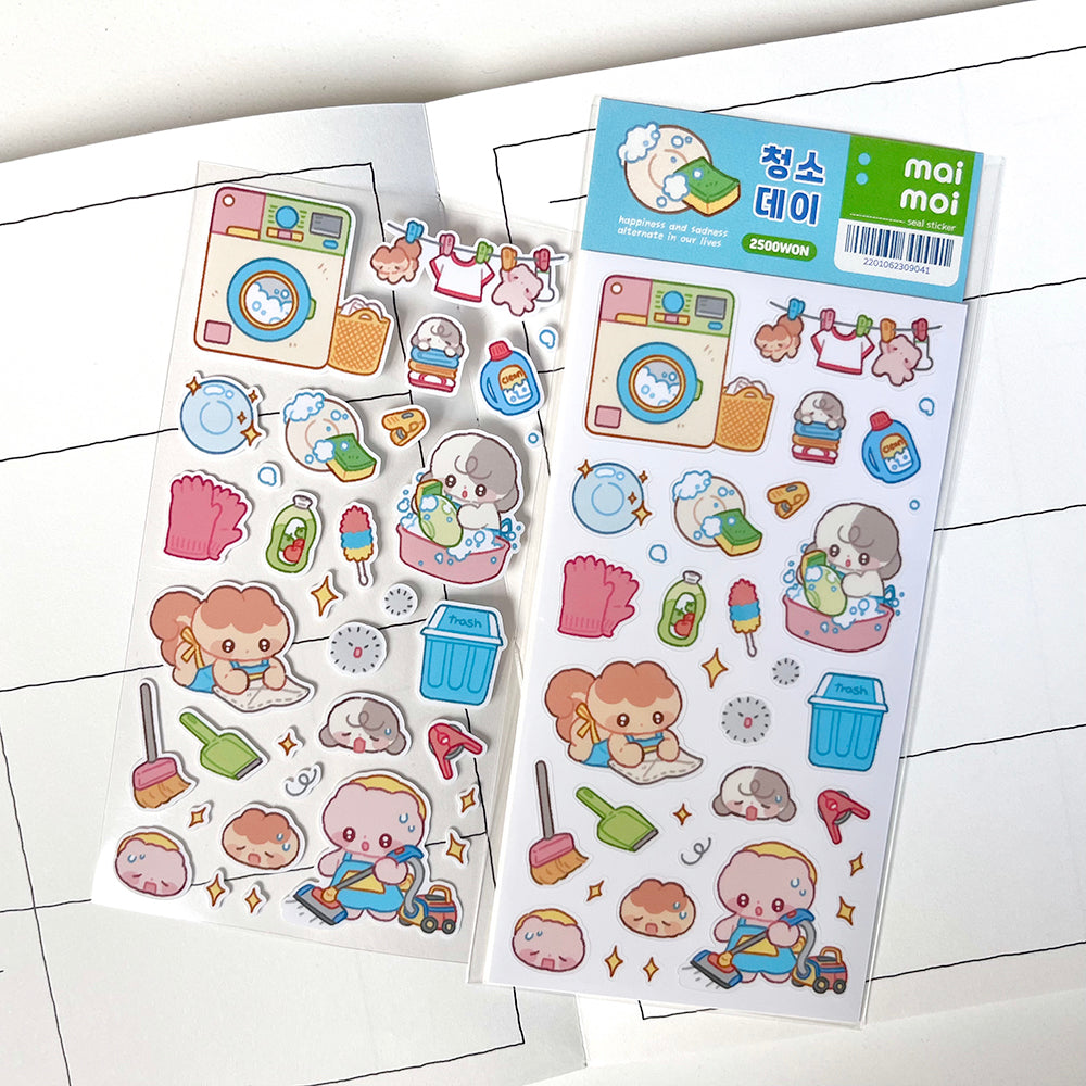 [MM44] Maimoi 'Cleaning Day' Sticker Sheet