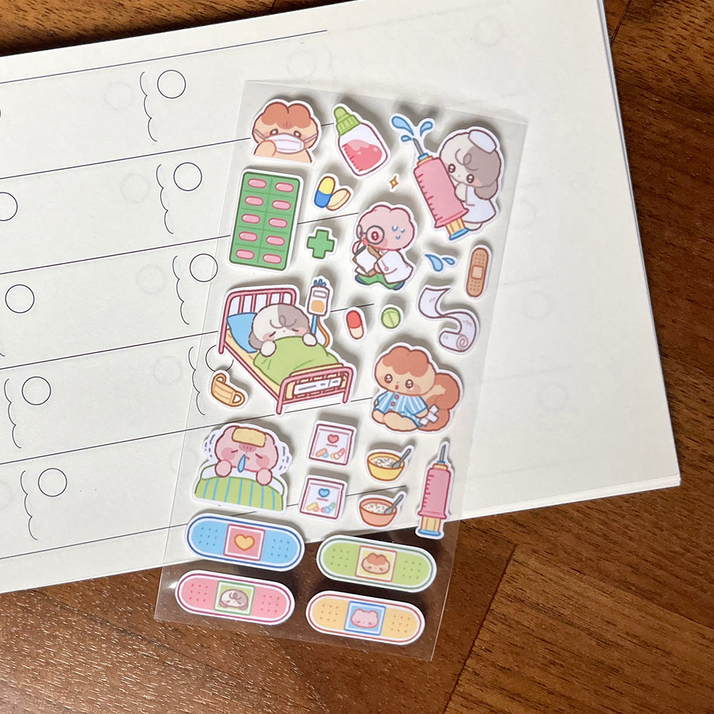 [MM45] DISCOUNT DESK Maimoi 'Went to the Hospital' Sticker Sheet