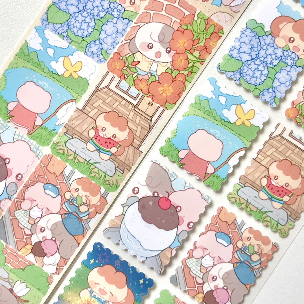 [MM48]  DISCOUNT DESK Maimoi 'Summer Letter Stamp' Sticker Sheet