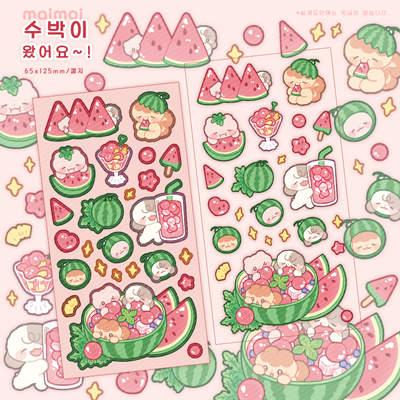 [MM50] Maimoi 'Watermelon is Here!' Sticker Sheet