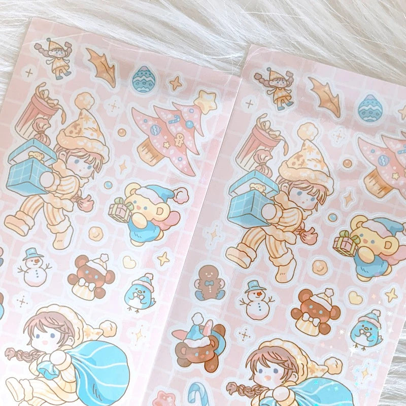 [CM03] Childhood Memories Santa's Fairies Twinkle Holographic Sticker Sheet