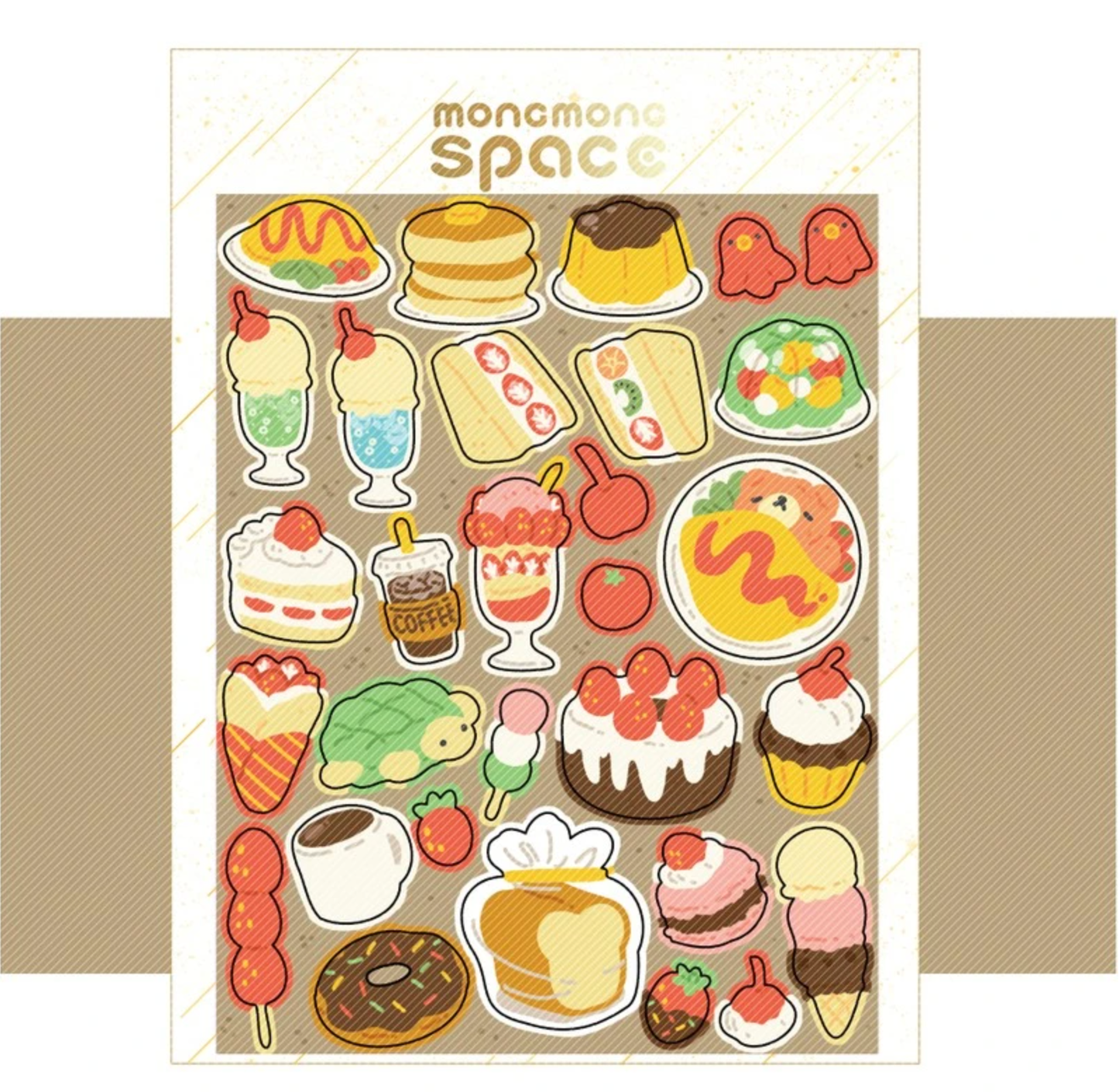 [MM44] Mong Mong Space Mong Mong Cafe Food Sticker Sheet