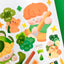 [PO03] Poku Poku Studio Drawing Clover Sticker Sheet