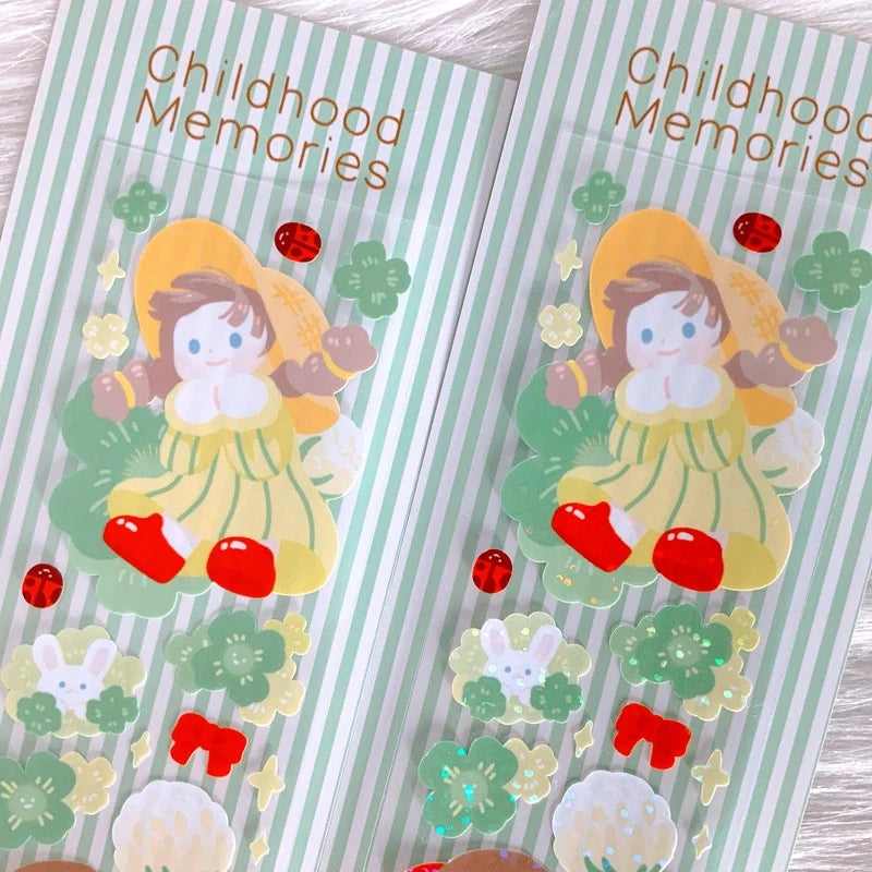 [CM07] Childhood Memories Shamrock Garden Holographic Sticker Sheet