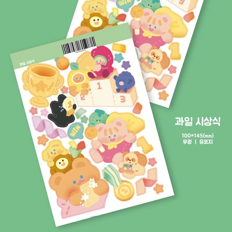 [PO02] Poku Poku Studio Fruit Sports Day Sticker