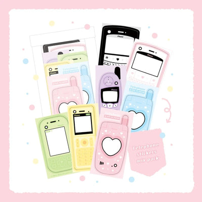 [LT82] Lita Planet Vintage Phone Memo Sticker Pack