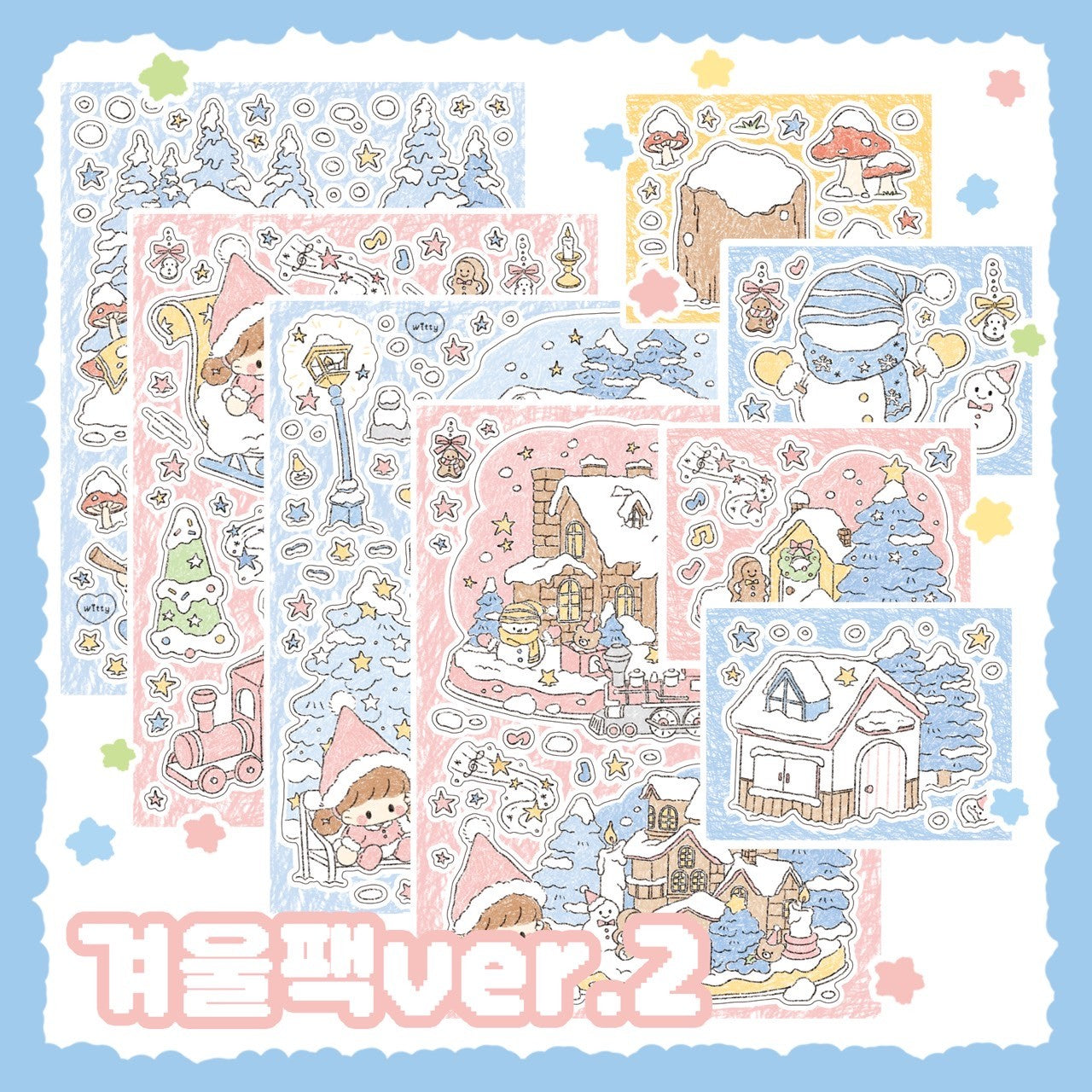 [DC114] Danchoo Winter Version.2 Sticker Pack (Single/Pack)