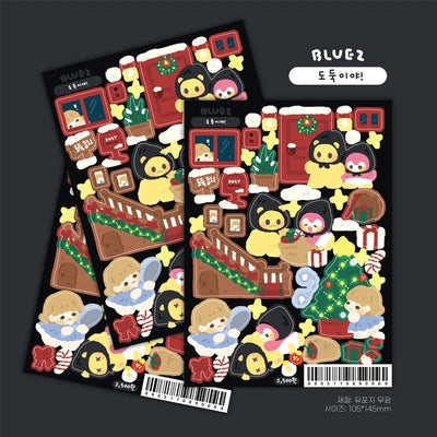 [BZ01] Bluezroom 2022 Christmas 'It's a Thief' Sticker Sheet