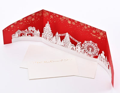 [EA06] EASE Laser Cut Christmas Amusement Park Card