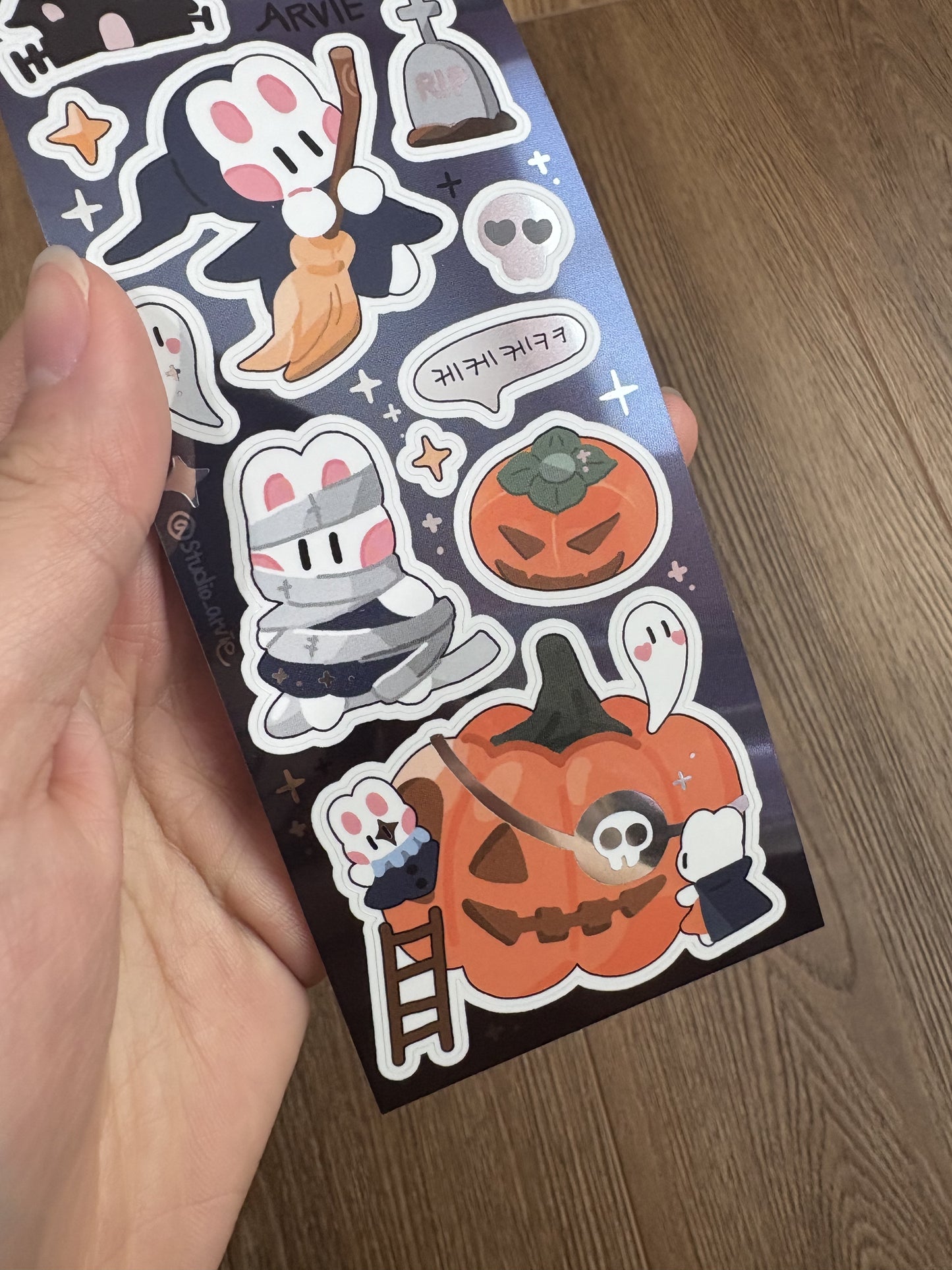 [STA27] NEW Studio Arvie Halloween Sticker Pack (Singles/Pack)