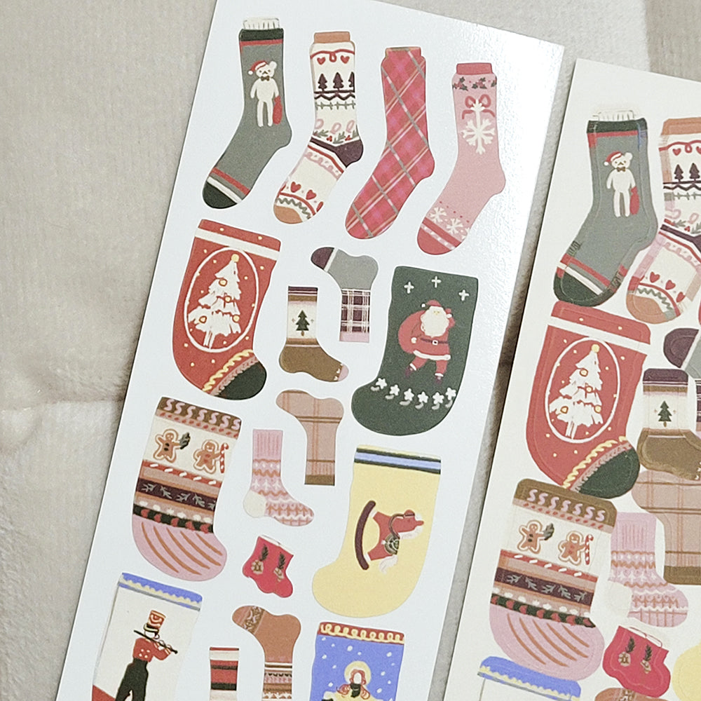 [SO21] Somsomsoso Present Socks Sticker Sheet